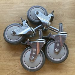 For Uline Brand Set Of 4 Casters & Zinc Plated Steel Resists Rust-Very Good Quality
