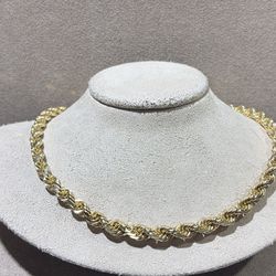 Solid Gold Rope Chain 