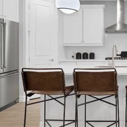 ELM & IRON WORTHINGTON COUNTER BAR STOOLS (2)