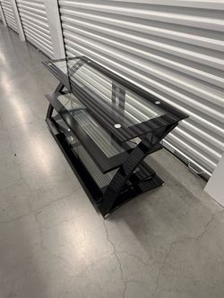 Glass entertainment center