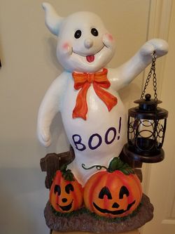 Halloween...Ghost in Pumpkin Patch