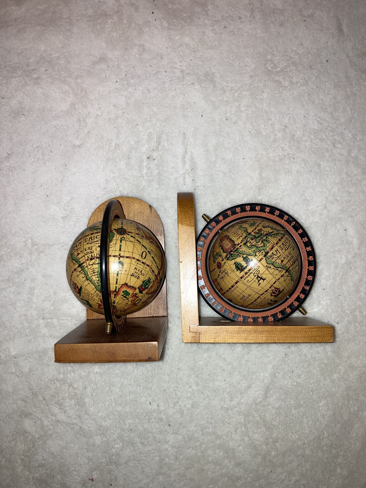 Vintage Globe Bookends