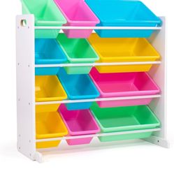 Toy Storage multi colored bins 
