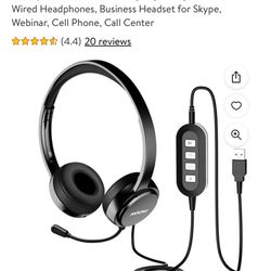 USB Wires Headset With Microphone Noise Cancelling 
