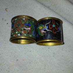 Antique CLOISONNÉ Napkin Rings
Intricate 8-Color Design