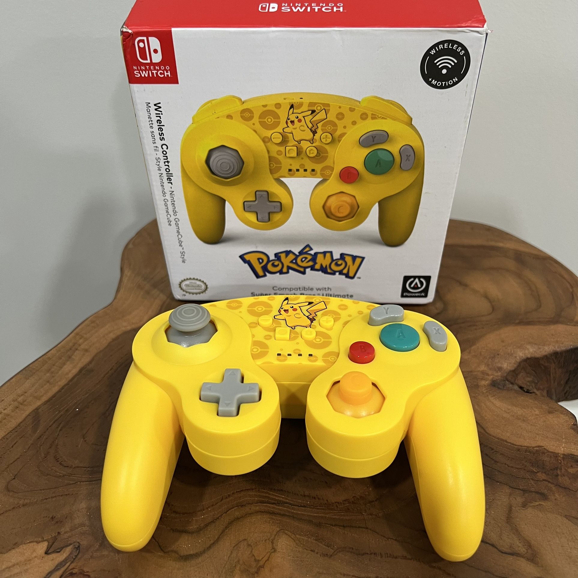 PowerA Pokemon Wireless GameCube Style Controller for Nintendo Switch - Pikachu