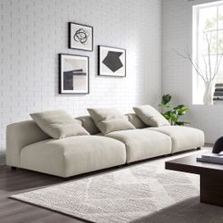 3-Piece Modular Upholstered Fabric Sofa in Linen (MO7035) $1299 DELIVER AVAILABLE  