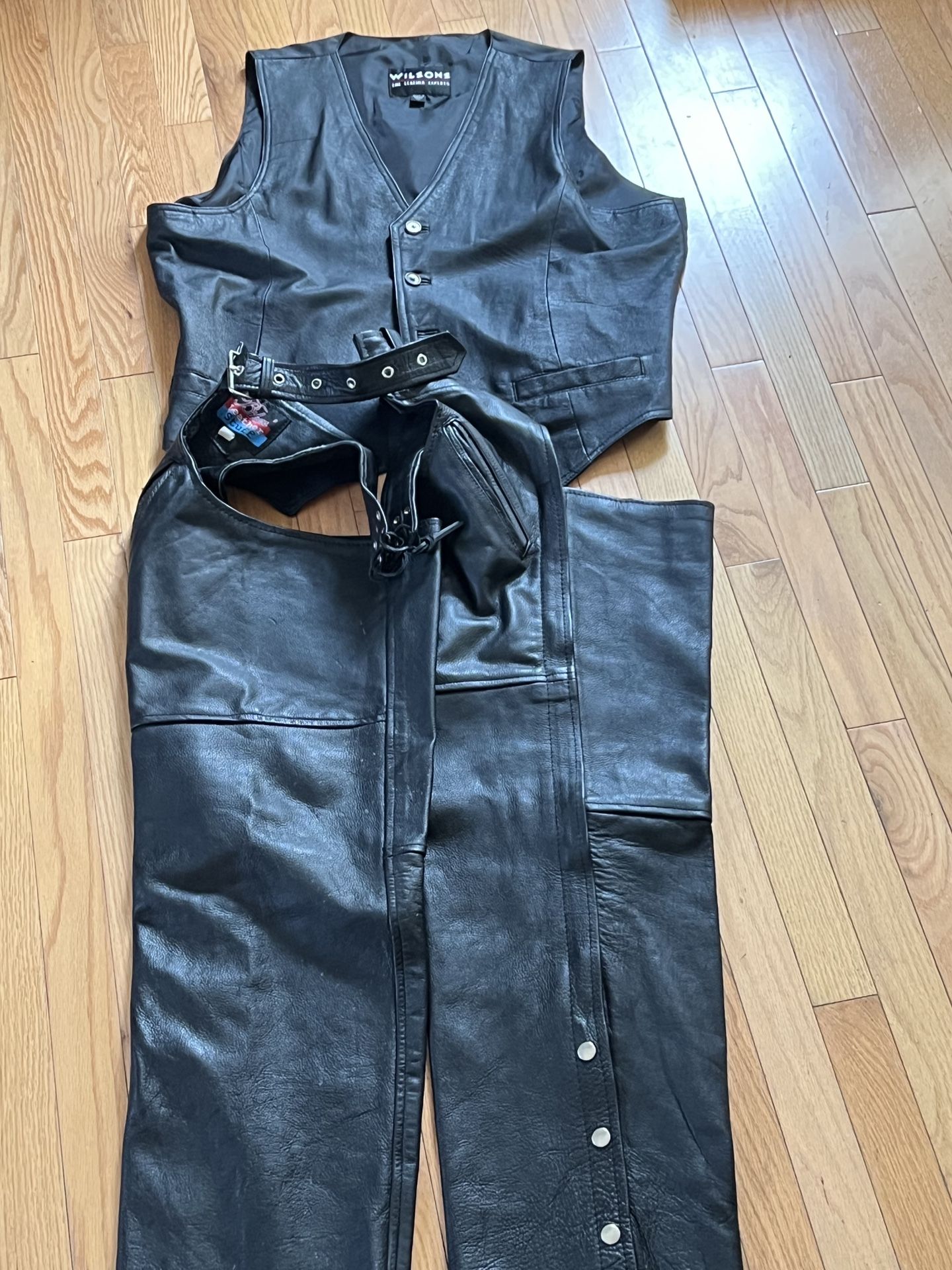 Leather Chaps & Vest
