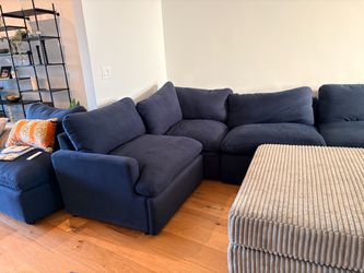 Eight (8) piece sectional , plus ottoman. Good condition.