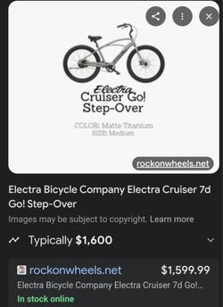 Electra Crusier Go Stepover Silver 26 Inch Tires