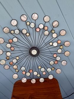 Large Vintage Art Deco Metal Wall Art. Beautiful! Make an offer.