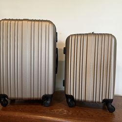 2 Piece SureLaptop Luggage Set Durable ABS Spinner Wheels Hard She’ll