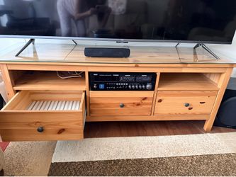TV Console in light pine wood