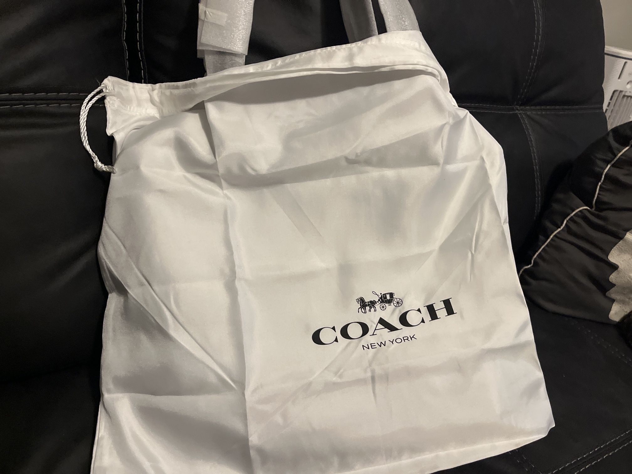 Coach Black Leather Tote Bag