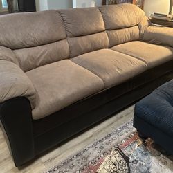 Brown And Tan Sofa