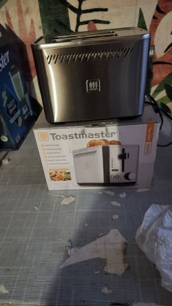 Toastmaster 2-Slice Toaster, Stainless Steel, Extra Wide Slots, High Rise Toast Lift, Gluten Free Setting, 900W