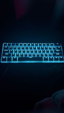 White blue switch keyboard and rgb mouse