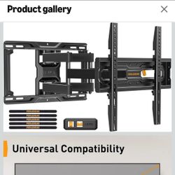 Full Motion TV Wall Mount 26-74 Inch Swivel Tilt Adjustable VESA Bracket