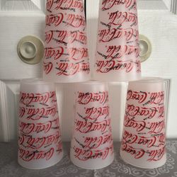 COCA COLA, 32oz, Tumblers, NEW, Vinrage, 1998, set of 5
