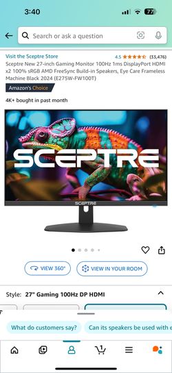 27” Monitor