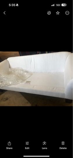 FREE Crate & Barrel White Fabric Sofa Couch