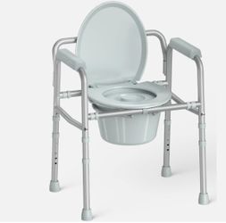 HOMLAND 3-in-1 Bedside Commode Chair with 7.5Qt Potty Bucket, 350 Lbs Capacity