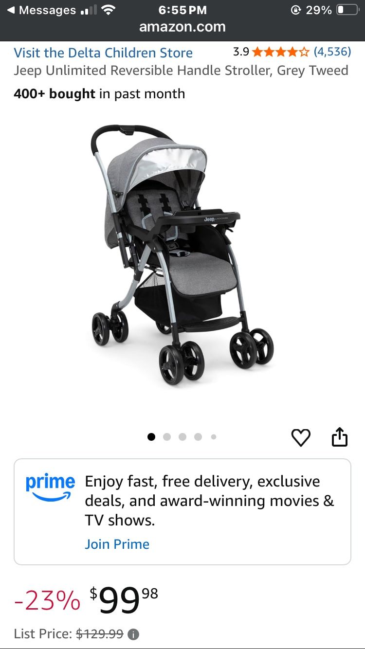 Baby Stroller Jeep Dark Grey