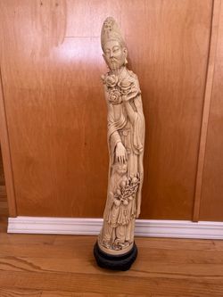 Large Carved Statue Figurine