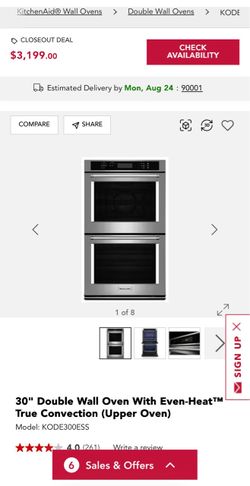 Kitchen aid 30" Double Wall Oven With Even-Heat™ True Convection