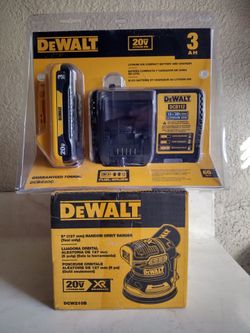 DeWalt XR 20V MAX Brushless Cordless Orbital Sander Kit. $160