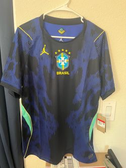 Nike Air Jordan Brasil 2026 World Cup Away Soccer Jersey Blue Brazil L Large