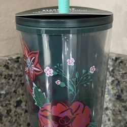 Starbucks 2022 Holiday Tumbler Poinsettia With Silicone Topper