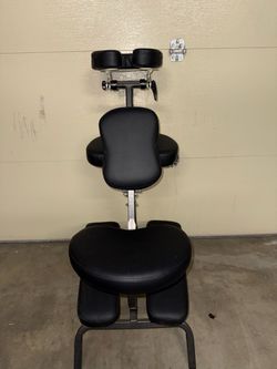 Portable Massage Chair Black Vinyl