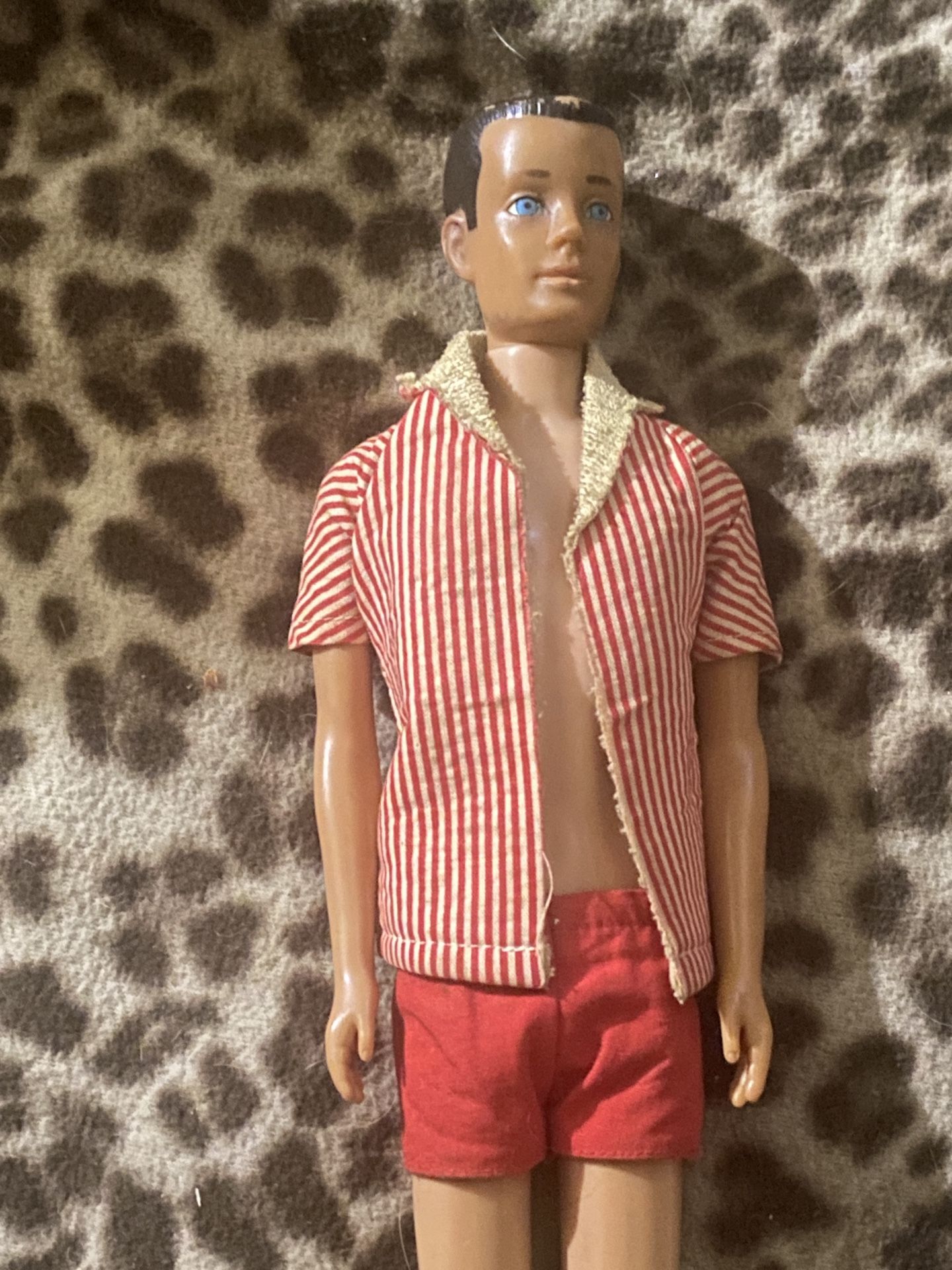 2 1960 Ken Barbie, Stamped On Foot And Back With Clothes And Case