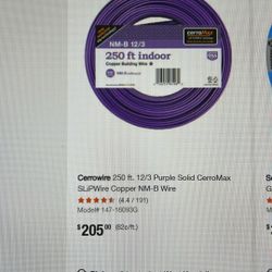 12/3 Romex 250 Ft