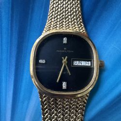 Hamilton Diamond Quartz Goldtone Vintage 90’s 30 Mm For Men