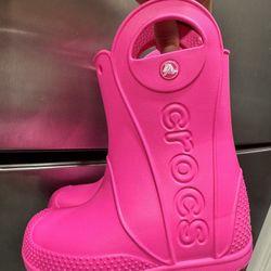 Pink Crocs Shoes Rain Boots 