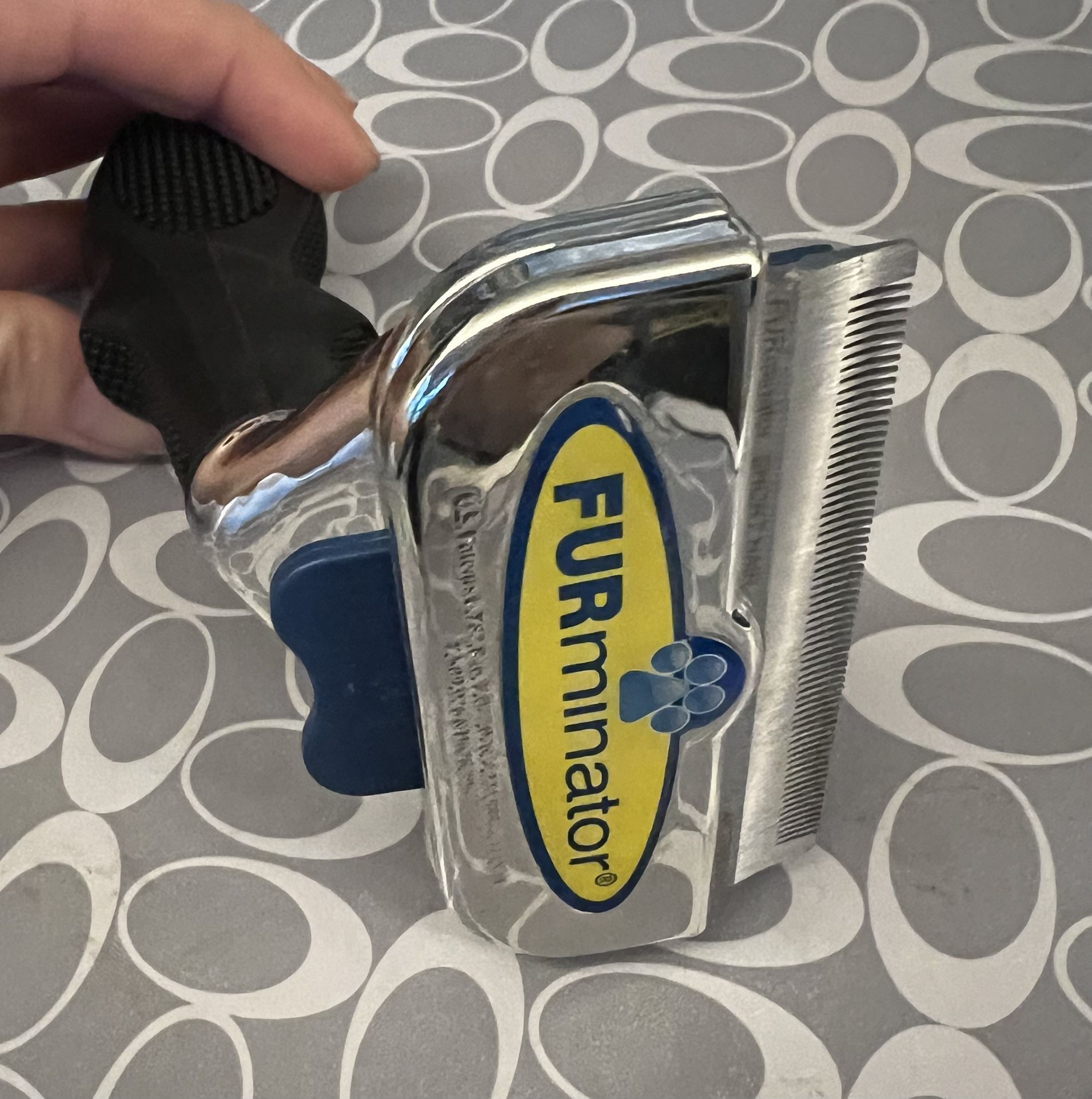 RARE chrome FURminator Deshedding Tool Dogs Cats