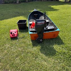 9.9hp motor and john boat