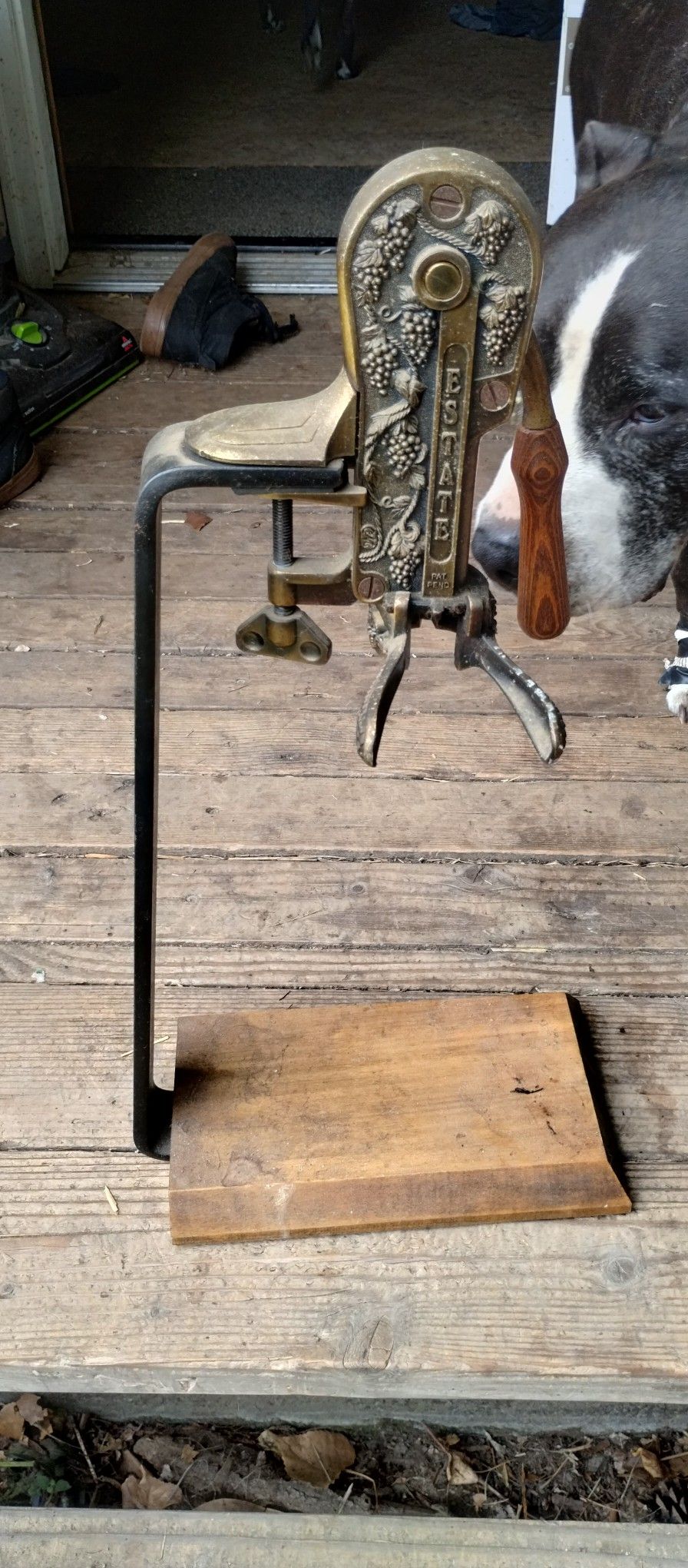 Antique Bottle Wine Opener With Stand