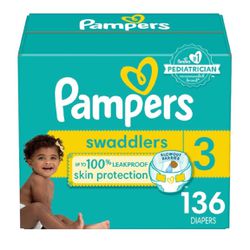 Pampers Swaddles  Size 3   136 Count 
