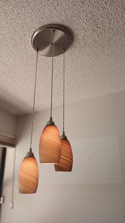Glass dining room ceiling lamp