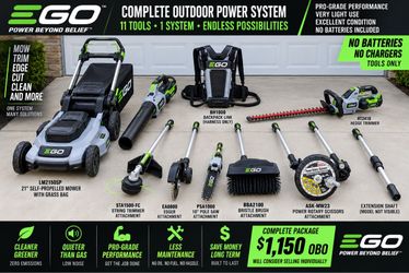 EGO 56V Outdoor Power Tool Collection – 11 Tools – Very Light Use – $1,150 OBO