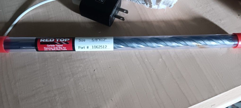 5/8 × 12 Carbide Tipped Hammer Drill Bits For Use On Sds Plus Tools