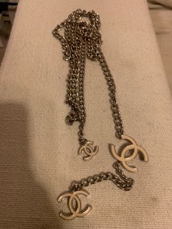 2006 Chanel ivory chain belt /adjust to necklace