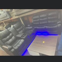 Brand new LED 2 pce sofa love seat recliners 999$ we deliver!