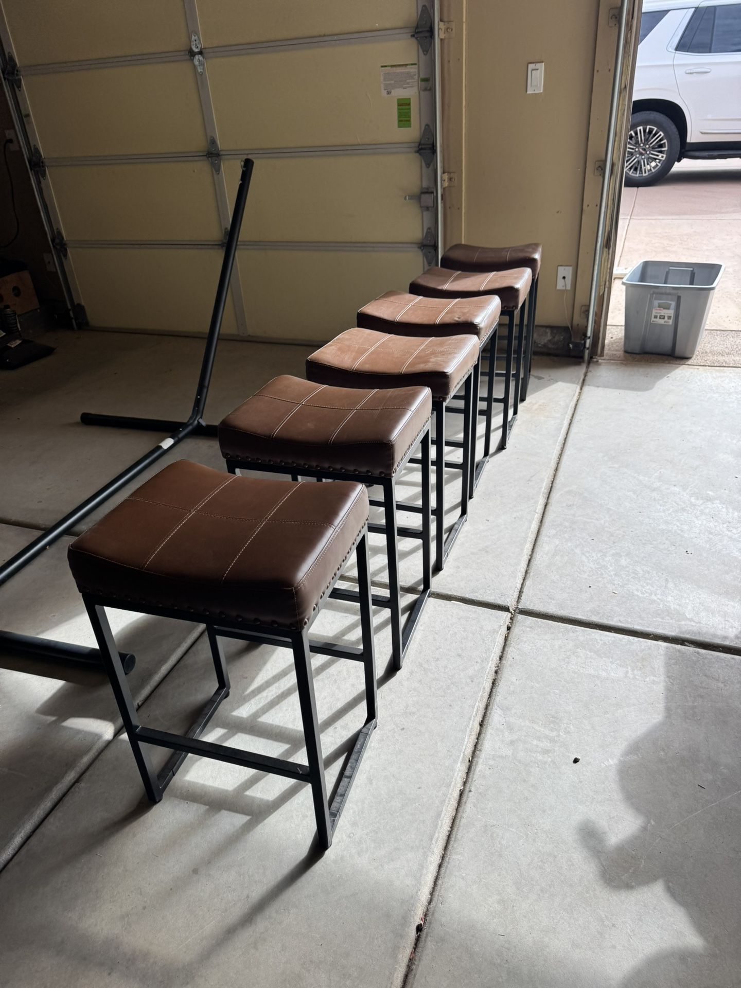 Faux Leather Counter Height Stools