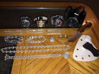 Luxury Authentic Silver Gold Watch bracelet chain link ring