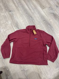 Patagonia Women's Micro D 1/2 Zip Fleece Pullover Sz M Sequoia Red 23255 NWT