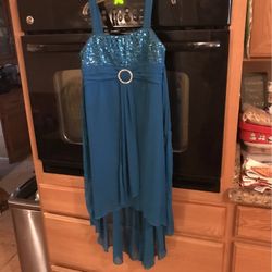 Girls Fancy Blue Dress w/Sequins by ruby rex - Size (10)